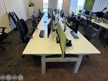 Used 1570mm Herman Miller sit-stand bench desks