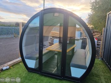 Used 6-person enclosed outdoor pod 