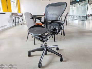 Used Aeron size B, M2 operator chair in graphite