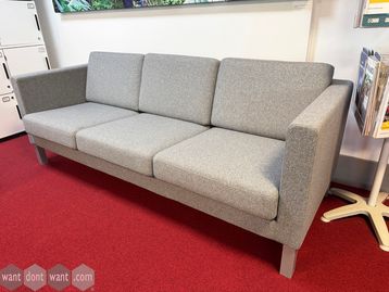 Used Kinnarps 3-seater grey sofa