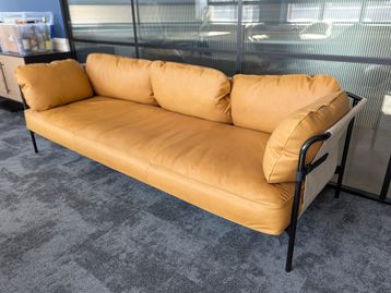 Used HAY Can 3-seater sofa upholstered in leather