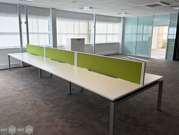 Used 1800mm back to back bench desks