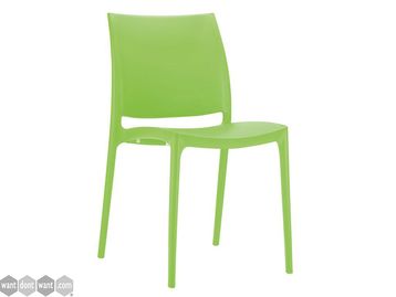 Brand new stackable side chair in dark green