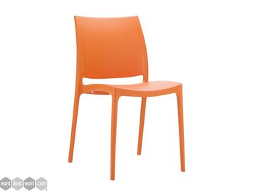 Brand new stackable side chair in orange
