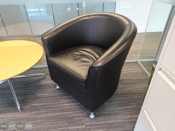 Used black armchair 