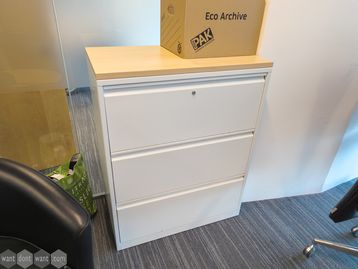 Used 800mm wood-top storage 