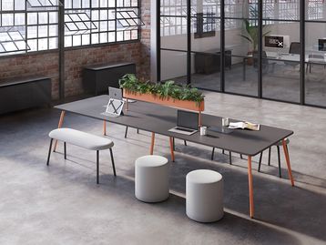 New boardroom tables with planter included - choice of size and finishes 