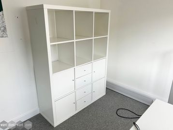 Used storage display cabinet in white finish