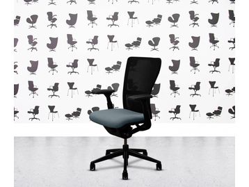 Refurbished Haworth Zody Desk Chair with black frame with choice of seat colour
