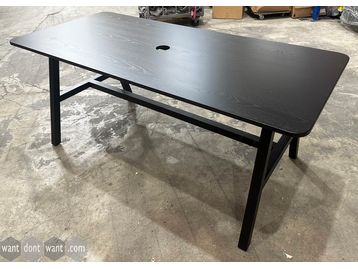 Used 1800mm Boss Design meeting table with black top