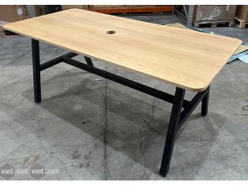 Used 1800mm Boss Design meeting table wih oak top