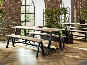 New Collaborative Table & Bench Sets (Also available separately)