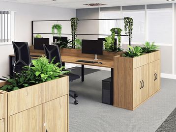 New Cupboards with Planter Tops