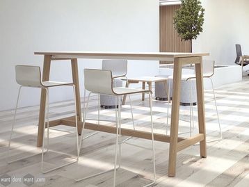New Stackable Plywood Shell Stools with Steel Frame