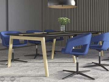 New Fabric Meeting Chairs with Steel Base
