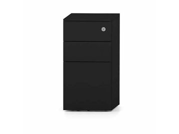 Brand New Slim Black Under Desk Office Pedestal