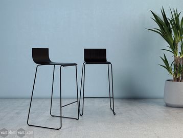 Brand new stools with metal skid frame