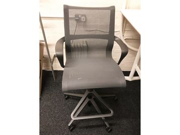 Used Herman Miller Setu Mesh Draughtsman Stools with Footrest