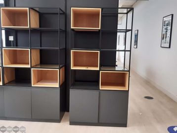 Used display units with double door cupboard base
