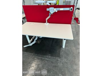 Used 1600mm Vitra height adjustable desks configured as pairs - price per position