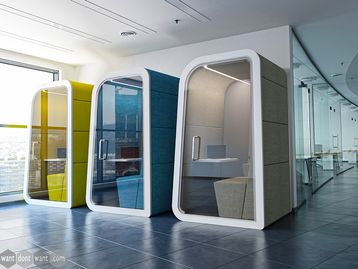 New enclosed acoustic pods with impressive 36dB sound rating 