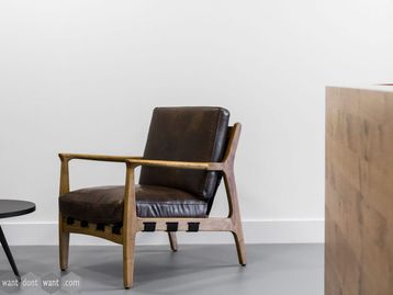 Brand New Leather Armchair - Modern Classic with a Twist