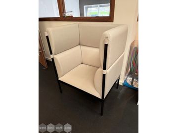 Used MDD high back armchair in cream 